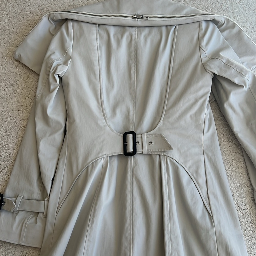 Mackage Malka Double Breasted Trench Coat Convertible Collar Hood! - Picture 9 of 11